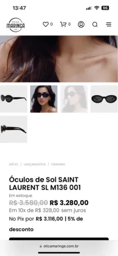 Óculos de Sol Yves Saint Laurent