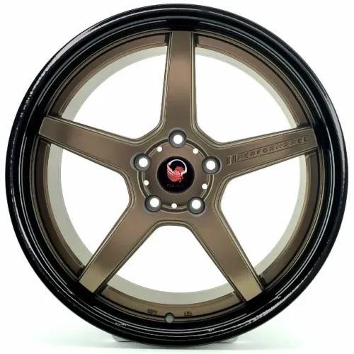 JOGO DE RODAS FR3 PERFORMANCE ARO 19X8,5 E 9,5 BRONZE COM BLACK PIANO 5X120 ET 35 E 38