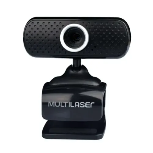 Webcam com Microfone WC051 Multilaser Standard 480P Nova Para Computador e Notebook 