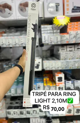 Tripé para Ring Light 2,10m - Entrega em São Luís e região<br>