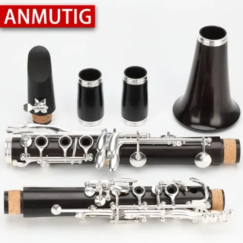 Clarinete Anmutig G51 em Grenadilha 17/18 chaves prata Sib