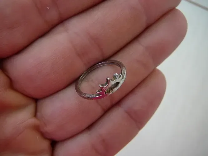 anel antigo pequeno - meio sol