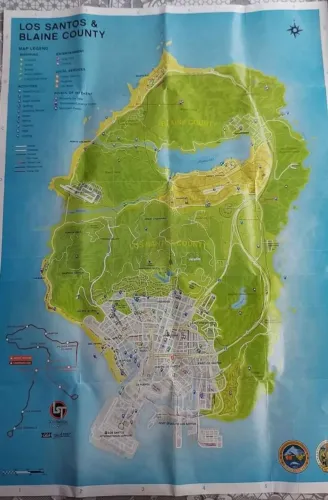 Mapa do GTA V - Los Santos e Blaine County