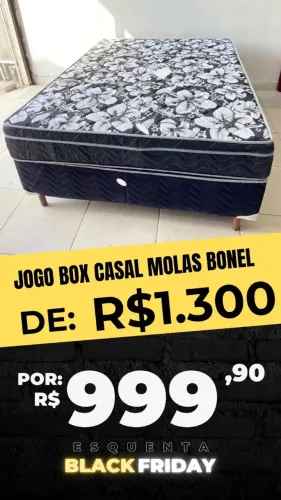 Cama Box Molas Casal Oferta Black Friday