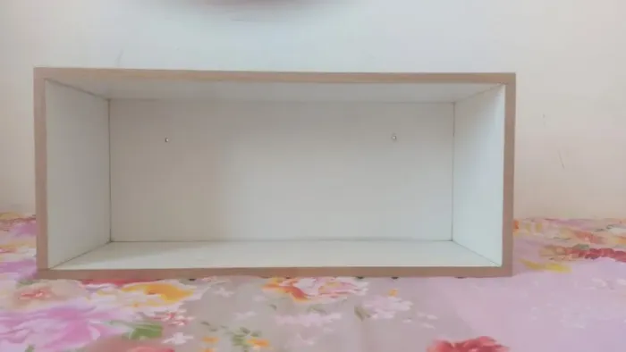 Nicho Prateleira Retangular MDF - 69x30cm (Amadeirado e Branco)