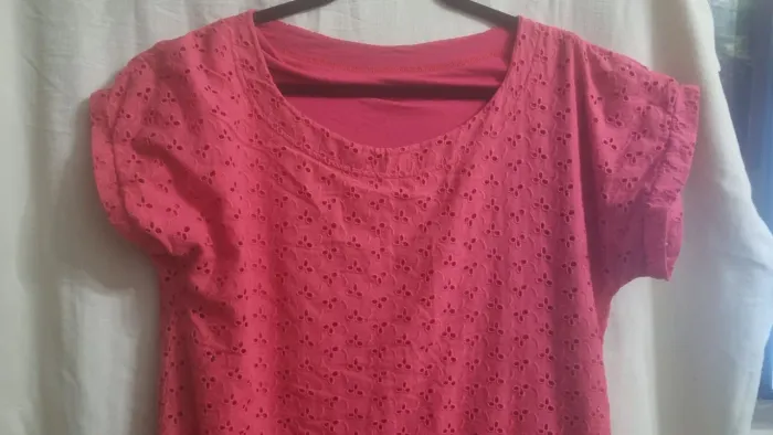 Vestido cereja de laise 48