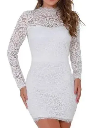 Vendo vestido de renda branco