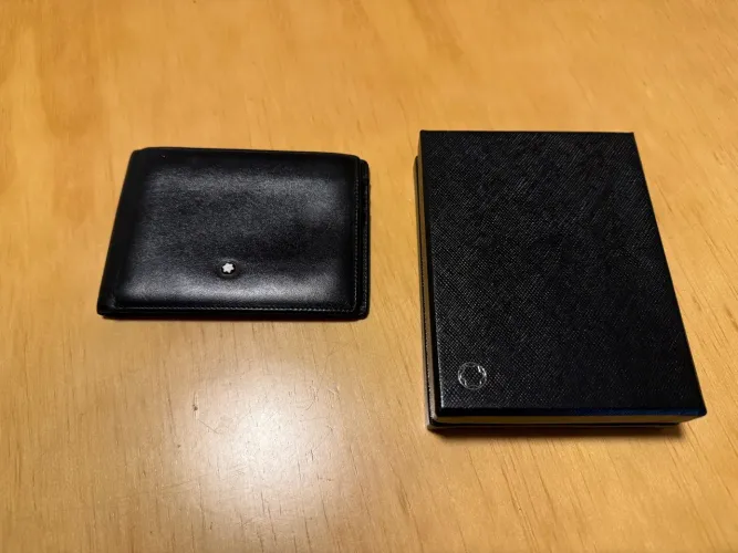 Carteira Montblanc Meisterstück Masculina Couro Preto