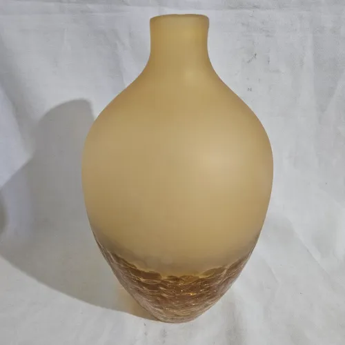 Vaso Decorativo de Vidro Âmbar