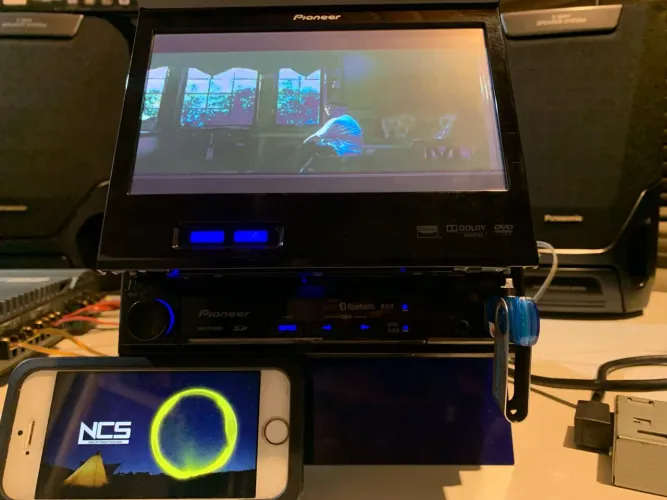 DVD Player Pioneer Completo Retrátil Bluetooth USB Multimídia