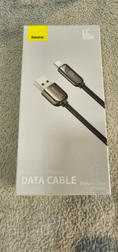 Cabo USB-C para Celular Baseus 66W com Display - Carregamento Rápido