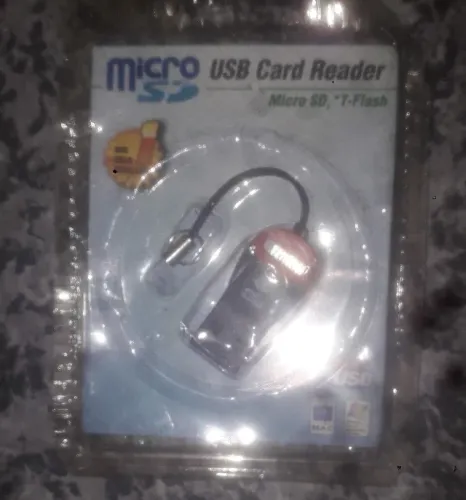 kit 2 unidade leitor cartao sd card novo