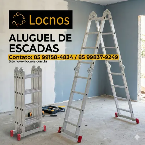 Aluguel de escada articulada cavalete