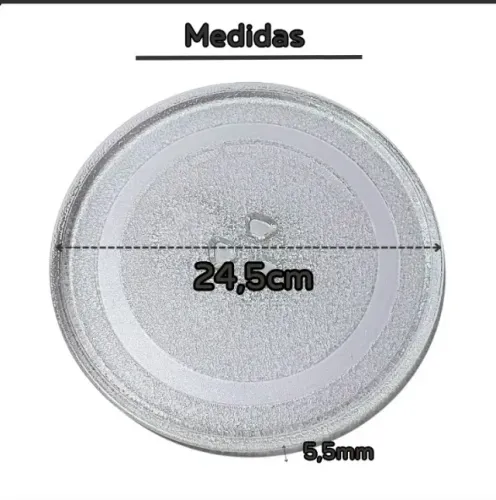 Disco de vidro para microondas 