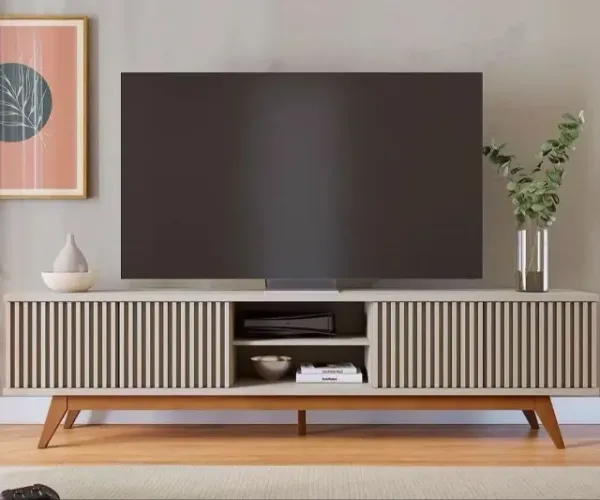 Rack Fortaleza P/ TV até 75" Ripado Colibri (FAZEMOS ENTREGAS DF E ENTORNO)
