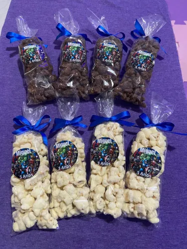 Pipoca gourmet e doce colorida 50 gr