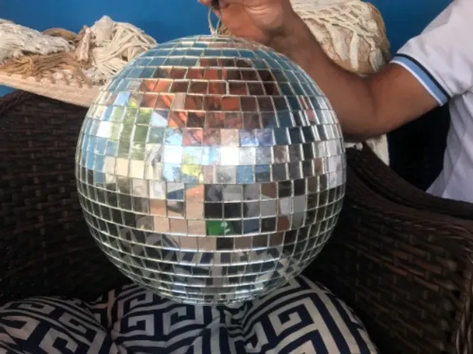 Globo de luz espelhado de 25cm para festa DJ