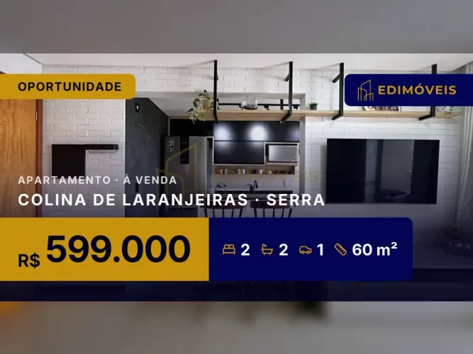 Colina de Laranjeiras: Apartamento 2 quartos com rebaixamento em gesso e iluminação