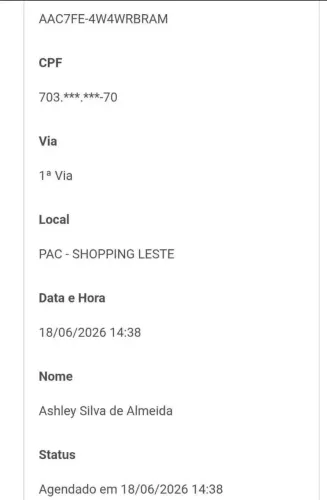AGENDAMENTO DO NOVO RG