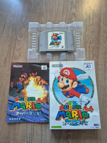 Cartucho Super Mario 64 Japonês Caixa + Manual