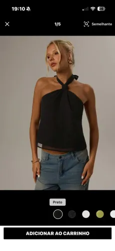 blusa feminina frente única de amarração