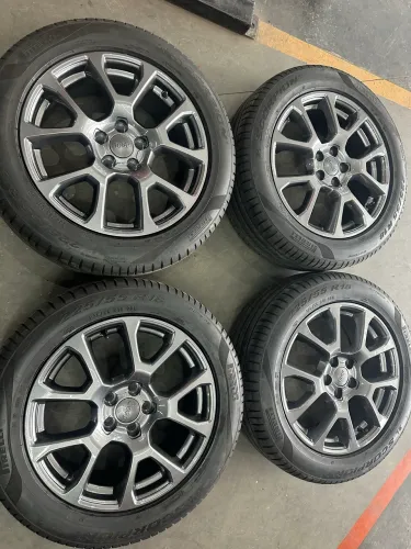 Rodas 18 compass, renegade, commander e fita toro + Pneus Pirelli 