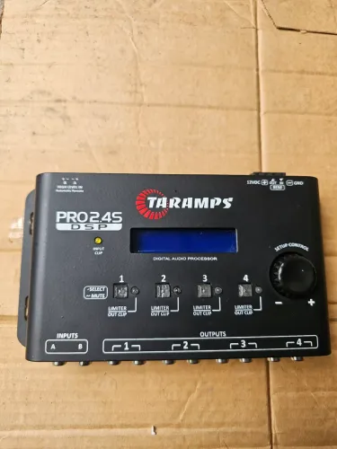 Processador de Áudio Digital Taramps Pro 2.4s Som Automotivo Com Crossover e Equalizador