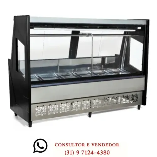 Balcão de Açougue 2M Vidro Reto Polar