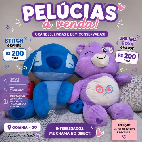 Pelúcias gigantes a venda