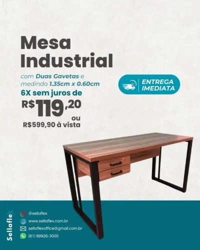 Mesa Industrial 1,35 x 0,60