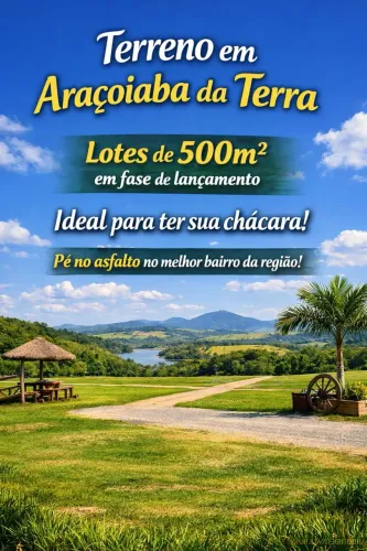 Terreno em Araçoiaba da Serra 500m² | Últimos 3 lotes no valor de lançamento!