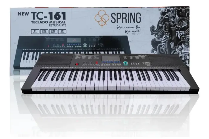 Teclado elétrico spring new tc 161