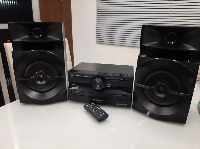 Mini System Panasonic Sc-akx100 Preto Com Bluetooth