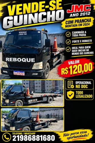 Vendo guincho jmc n601 longo  plataforma de 5x2