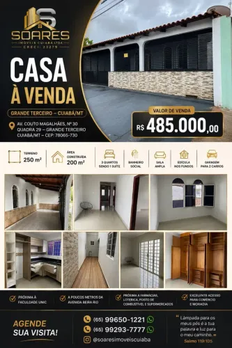 CASA À VENDA | GRANDE TERCEIRO CUIABÁ/MT