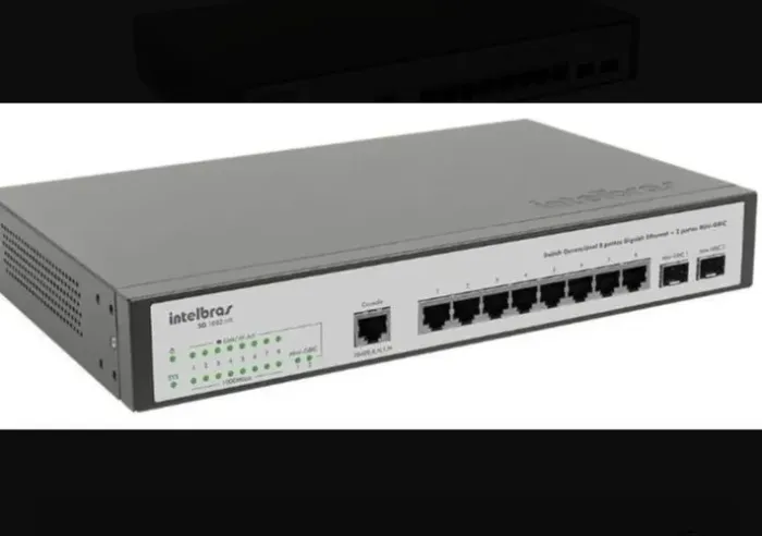 Switch gerenciável 8 portas gigabit ethernet Intelbras