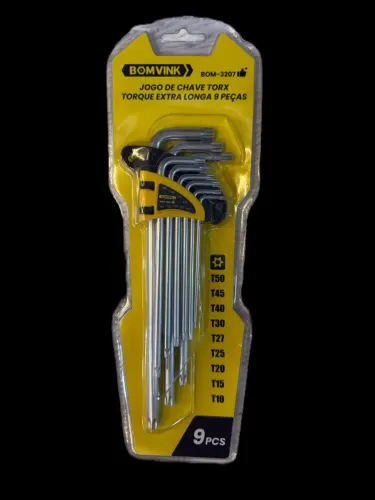 Chave torx Extra longa com nove peças