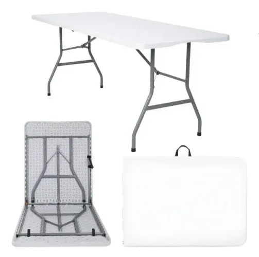Mesa dobrável camping maleta portatil 1.80m com alça jardim 