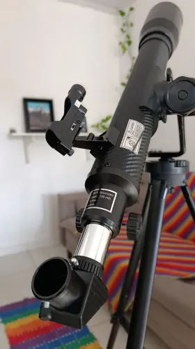 Já viu a lua hoje? Telescopio Refrator Azimutal 70070 - 70az Greika