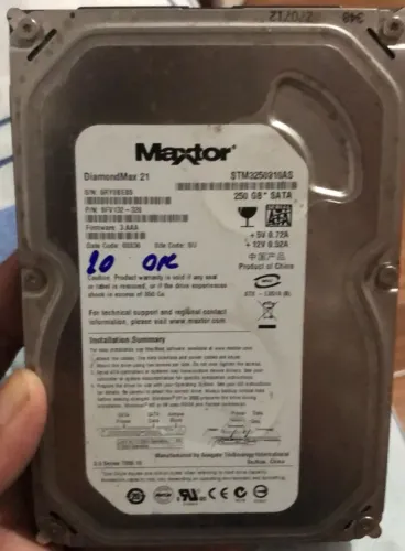 HD Desktop 250GB SATA - Funcionando 100%