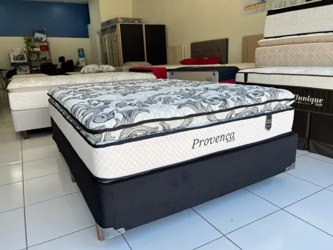 Cama Box Casal Nova Espuma D33 com Pillow Conforto Firme Até 150 Kg Pronta Entrega!