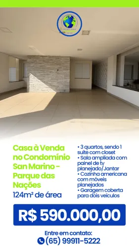 Casa à Venda no Condomínio San Marino - Parque das Nações