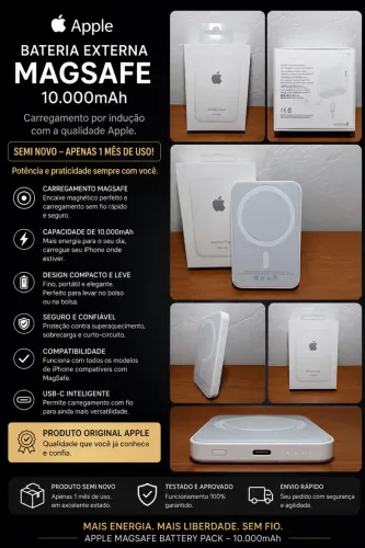 CARREGADOR POWER BANK APPLE
