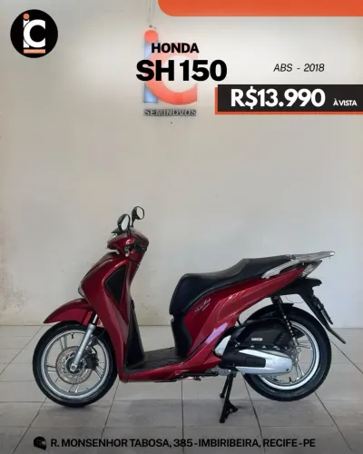 Honda SH 150 abs 2018 super nova apenas 15.900km