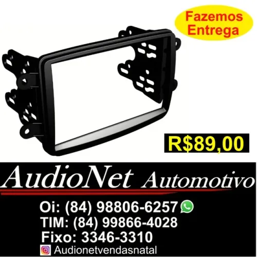 Moldura 2 Din Painel Dvd Duster Sandero Logan Kwid Captur Renault Carro Multimidia