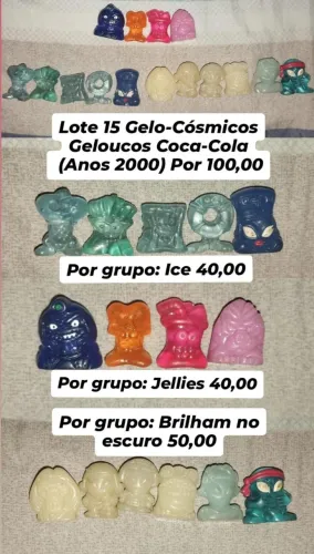 Lote 15 Gelo-Cósmicos Geloucos Coca-Cola (Anos 2000)