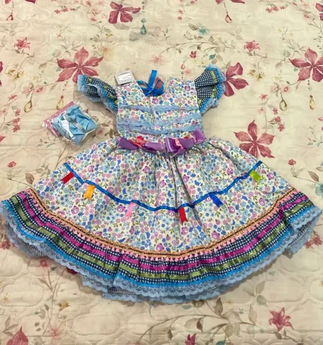 Vestido Festa Juninas 1 a 2 anos