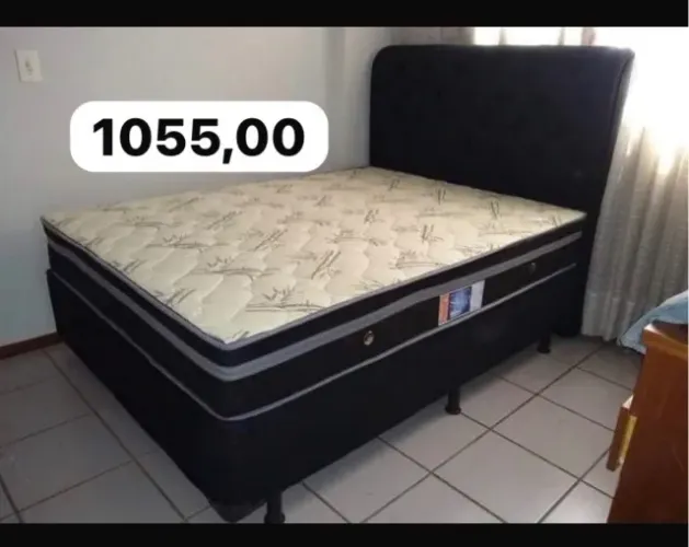 Cama box casal colchão molas