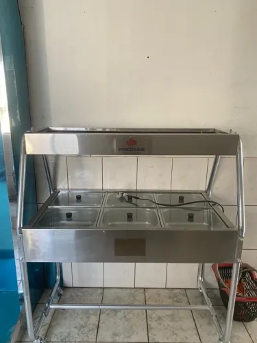 buffet termico quente progas-6 cubas inox