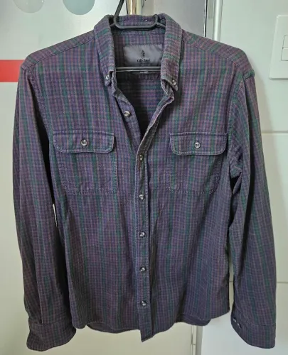 [OFICINA RESERVA] Camisa casual manga longa xadrez